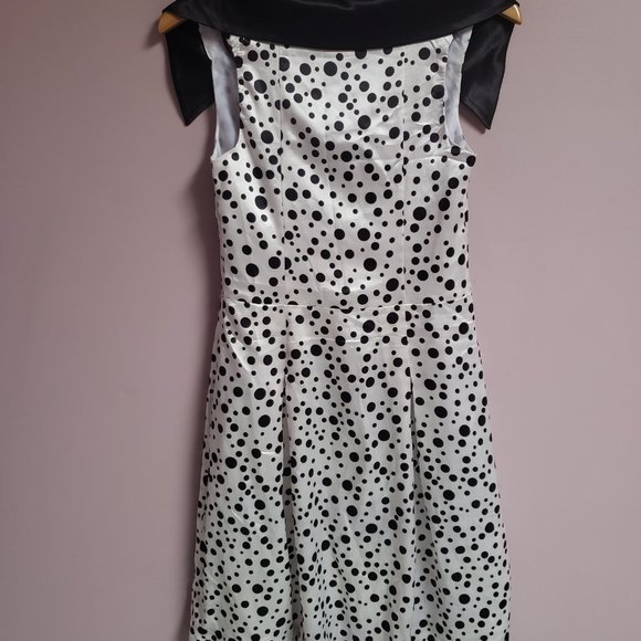Vasidora Women's Dress - Size Small - Black Polka Dots - Pre-Owned - Picture 3 of 7